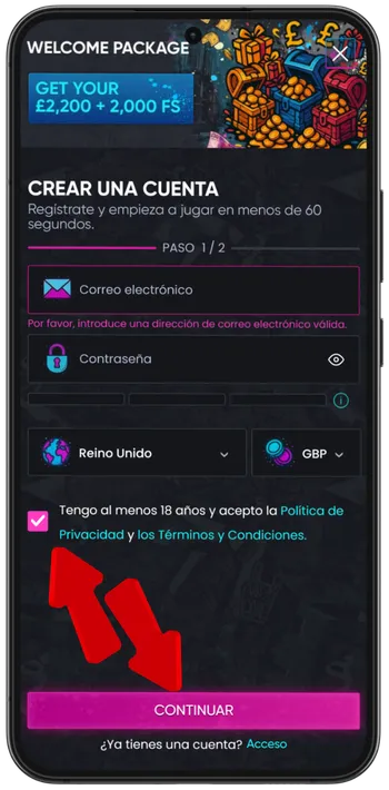 Rellena tus datos en Britsino Casino para 3 Hot Chillies